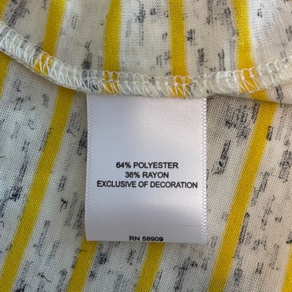 3/30$🔥 NWT Gibson & Latimer Stripe Ruffle Slv Tee - Picture 8 of 9